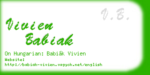 vivien babiak business card
