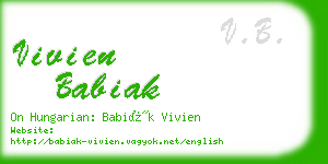 vivien babiak business card